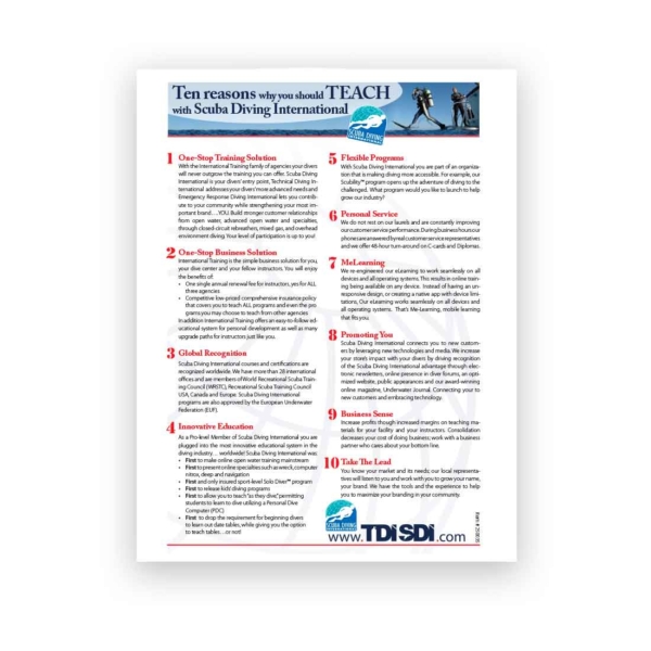 SDI Top Ten Reasons to Teach Brochure-0