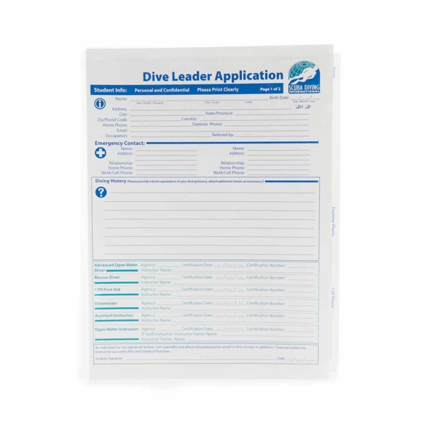 SDI Dive Leader Record Folder-0