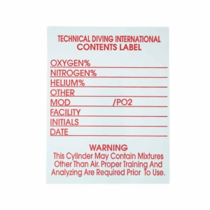 TDI Contents Label Sticker-0