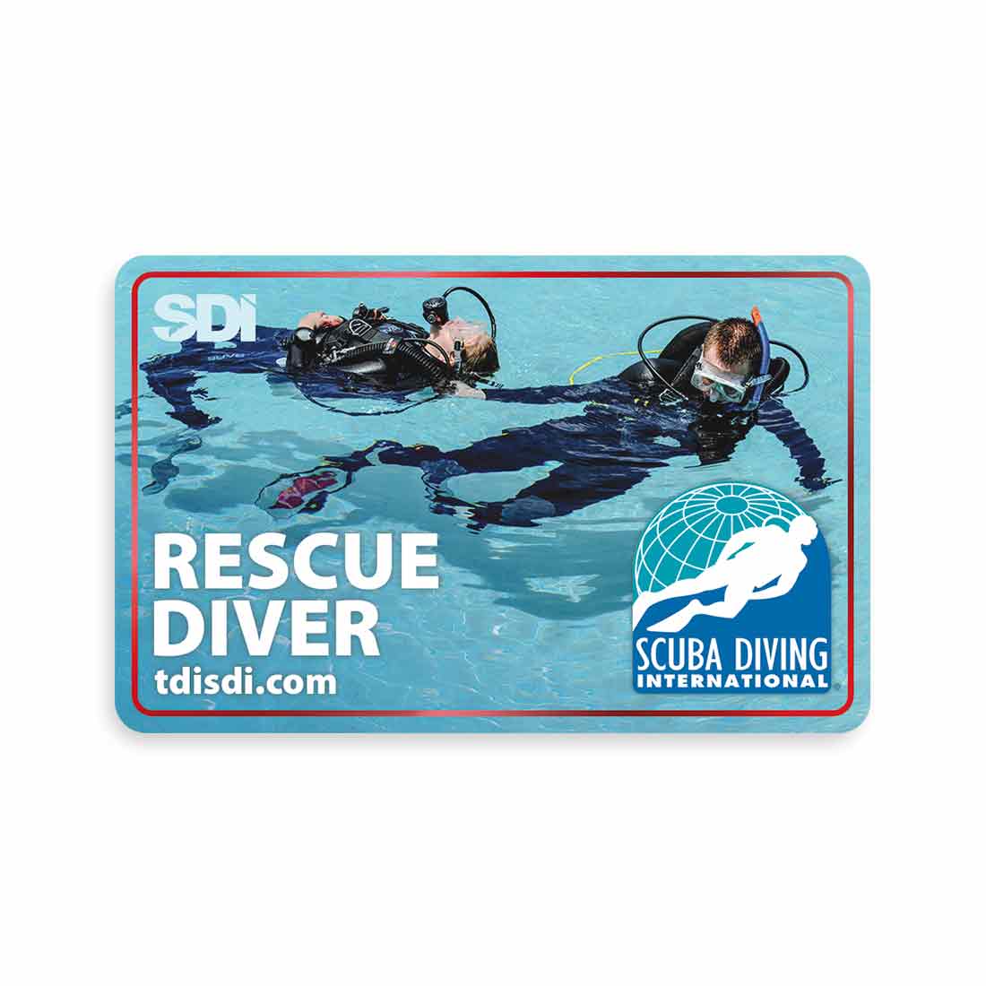 SDI Rescue Diver Blank Certification Card
